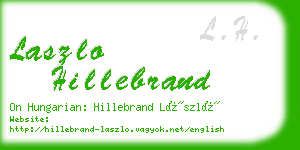 laszlo hillebrand business card